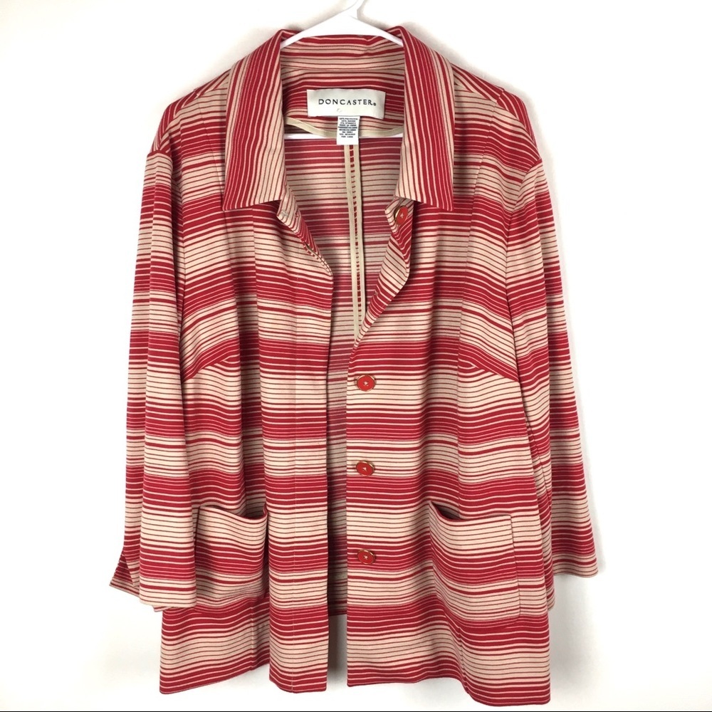 Doncaster Striped Button Up Jacket